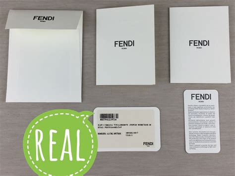 fake fendi authenticity card